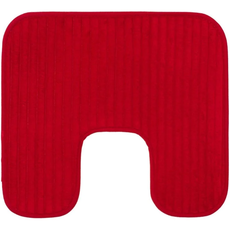 Gözze Badematte Berlin, Höhe 7 mm, rutschhemmend beschichtet, fußbodenheizungsgeeignet, Polyester, rechteckig, Badteppich, Uni Farben, Cord Optik, waschbar – Bild 1