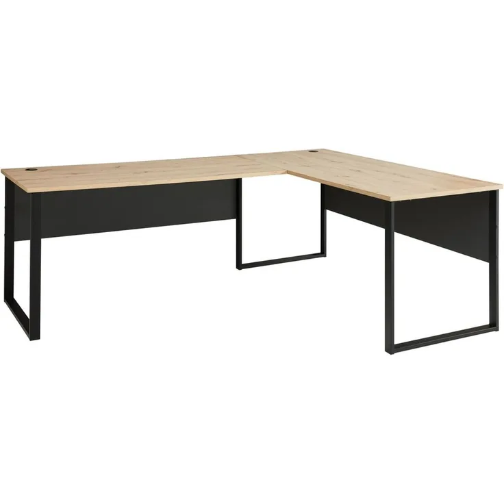 Winkel-Schreibtisch MEMPHIS Artisan Eiche - Metallgestell 229 x 170 cm
