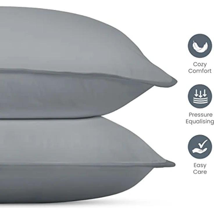 Utopia Bedding KopfKissen (2er Set), 50x70 cm Schlafkissen, Atmungsaktiv et Weich Kissen (Grau) – Bild 8