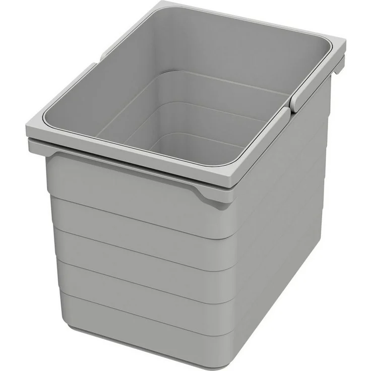 SO-TECH® Mülleimer eins2vier Abfallsammler Höhe: 250 mm, Volumen 15 Liter 306 x 230 mm alugrau 5078 – Bild 2