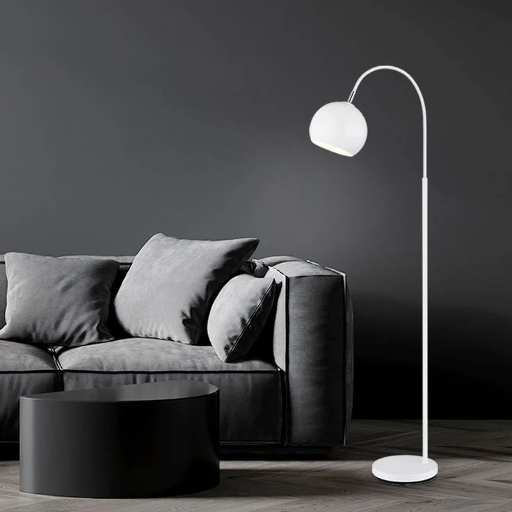 Stehleuchte, Metall, weiß, H 150 cm – Bild 6