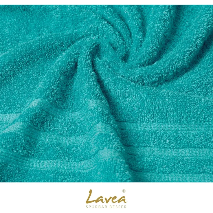 Lavea Badetuch Bali Duschtuch 100x150 cm Duschtuch 70x140 cm, Weiches Bio-Baumwollfrottee (1-St), Handtuch, GOTS-zertifiziert, extra saugstark mit 500g/m² – Bild 6