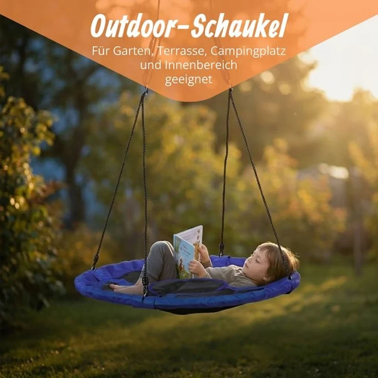 Relaxdays Nestschaukel rund mit geschlossenem Sitz – Bild 2