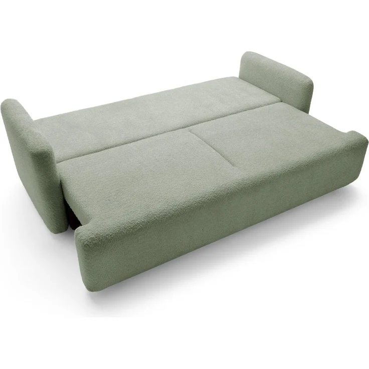 Selsey 'Lambina' 3-Sitzer Sofa mit Schlaffunktion und Bettkasten, Bouclé, Salbeigrün – Bild 3