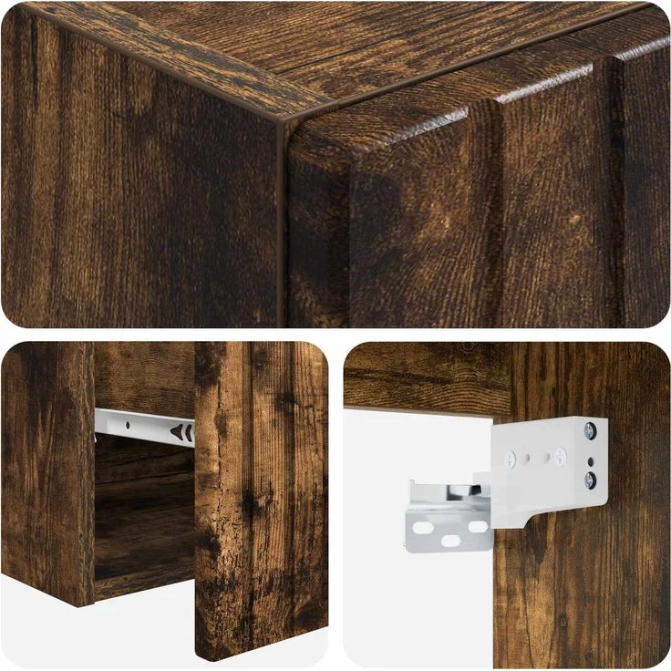 vidaXL Badezimmerschrank-Set 3 stk. Geräucherte Eiche 3405772 – Bild 8