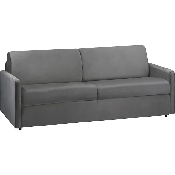 Schlafsofa 4-Sitzer Samt CALIFE - Anthrazit - Liegefläche: 160 cm - Matratzenhöhe: 18 cm
