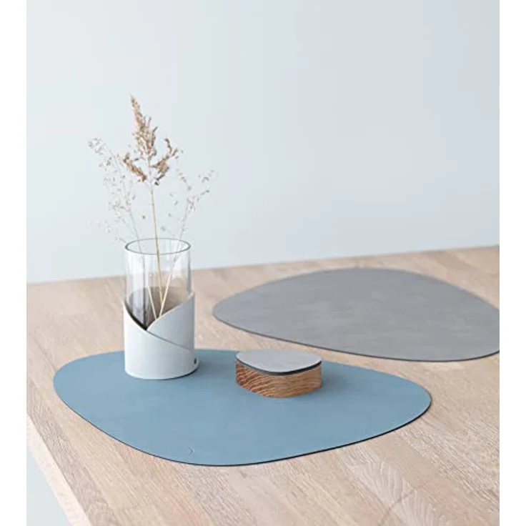LIND DNA Platzset DOUBLE NUPO Tischset Curve light blue/light grey, Table Mat Curve L Double Nupo Light Blue/Light Grey – Bild 3