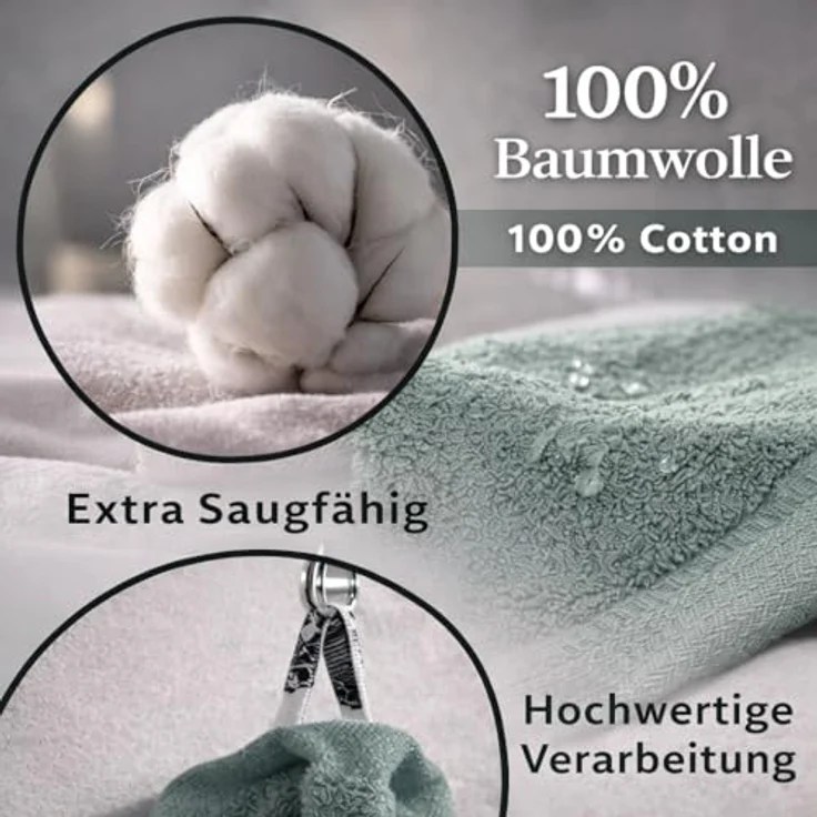 Betz Gästehandtücher 10 tlg. Gästehandtücher-Set PREMIUM 100 % Baumwolle 30x50cm, 100% Baumwolle (10-St) – Bild 8