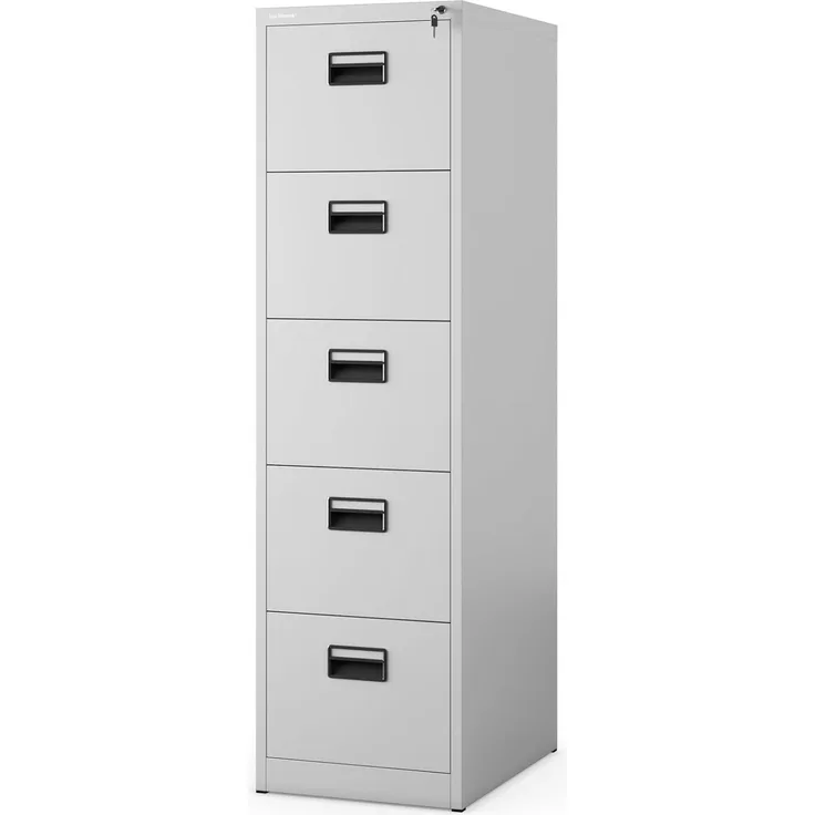 Aktenschrank Büroschrank Stahlschrank grau 162 x 46 x 62