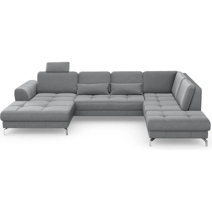 sit&more Wohnlandschaft Bendigo U-Form, inklusive Sitztiefenverstellung, Bodenfreiheit 12 cm, in 2 Fußfarben