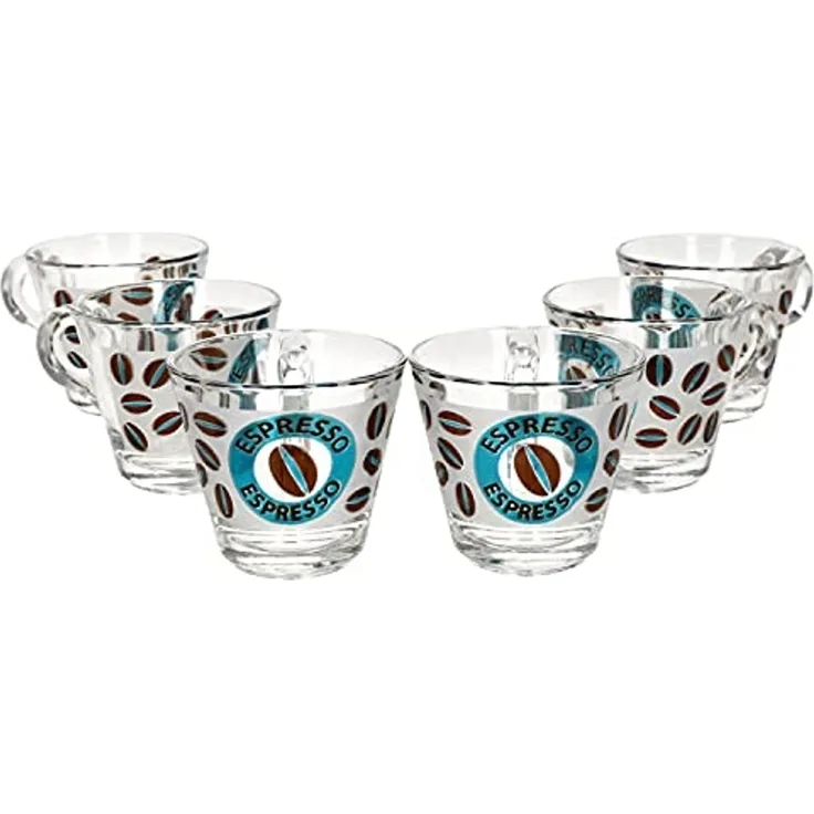Ritzenhoff & Breker Tasse 6er Set Espressotasse 80ml Cremona Blau 6 cm - Ritzenhoff 0806205, Glas