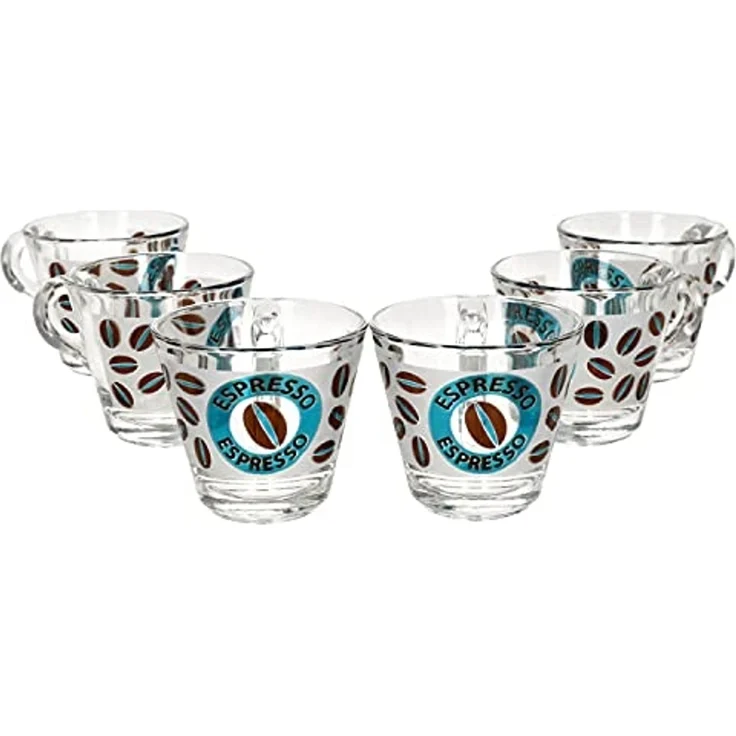 Ritzenhoff & Breker Tasse 6er Set Espressotasse 80ml Cremona Blau 6 cm - Ritzenhoff 0806205, Glas – Bild 1