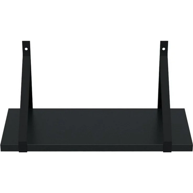 AKKE Wandregal, Hängeregal GINO modern mit schwarzen Befestigungen 2mm PVC LOFT – Bild 1