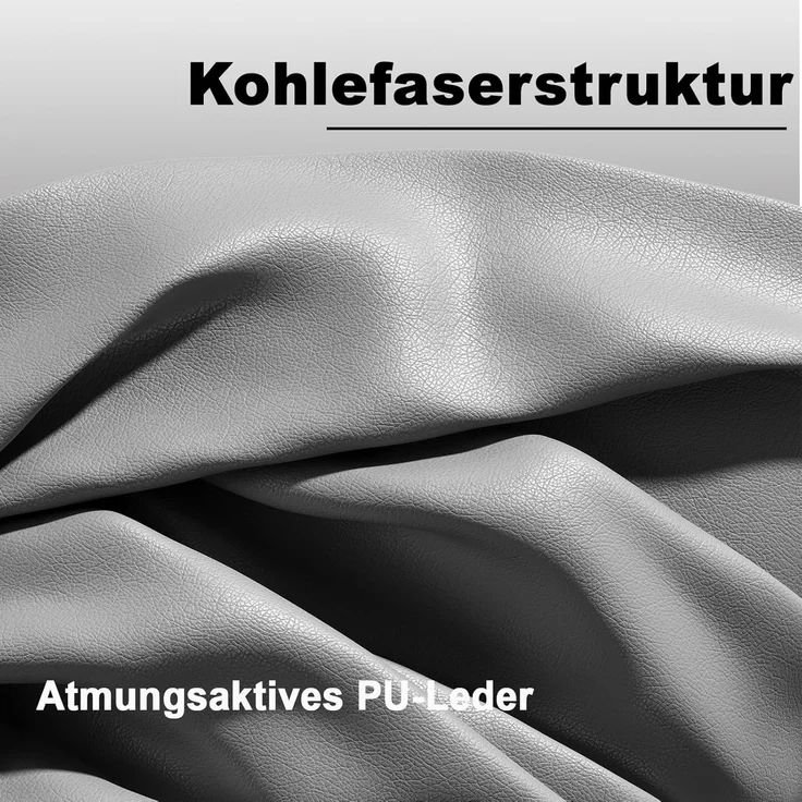 JUMMICO Gaming Stuhl mit led, Cool Racing Gamer Stuhl, Ergonomischer Bürostuhl mit Massagefunktion, Verstellbare Rückenlehne 90-135°, mit Teleskop Fußstütze, Gamingstuhl 150 kg belastbarkeit, Graue – Bild 6
