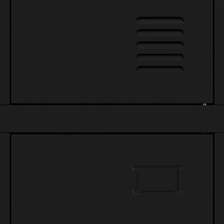 Jan Nowak Schließfachschrank 3B2A Wertfachschrank Metallspind Umkleideschrank 6 Fächer Stahlblech Pulverbeschichtet 185 cm x 90 cm x 45 cm (H x B x T) (Schwarz) – Bild 7