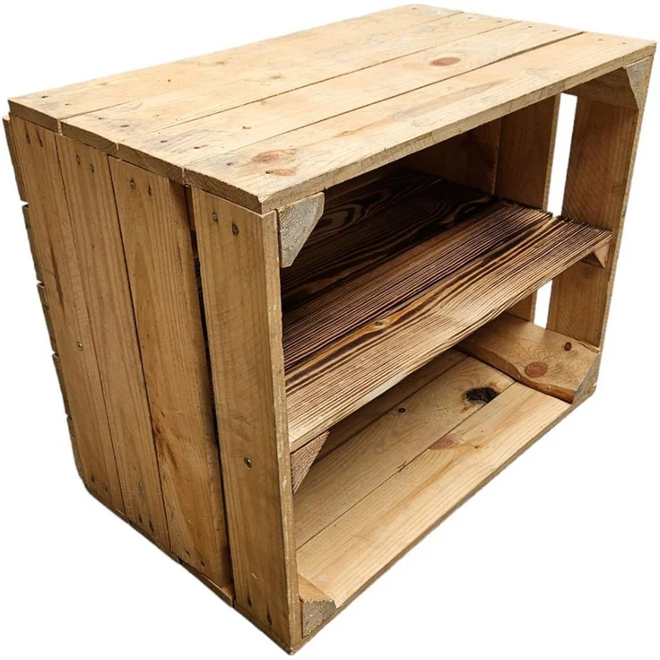 Holzkiste Obstkiste Vintage 50x40x30cm Boden Lang – Bild 1