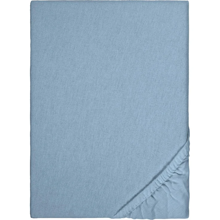 Spannbettlaken Winterflausch blau 90 x 190 - 100 x 200 cm