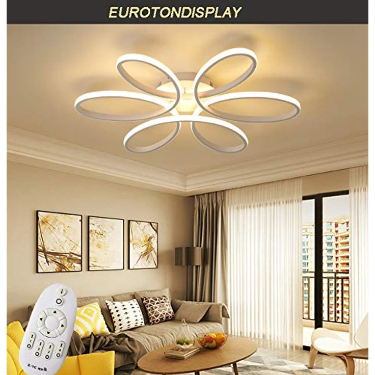 Eurohandisplay LED Deckenleuchte LED Deckenlampe Fernbedienung Lichtfarbe einstellbar dimmbar Leuchte, LED fest integriert, Warm- bis Kaltweiß einstellbar, Lichtfarbe und Helligkeit mit Fernbedienung einstellbar – Bild 8