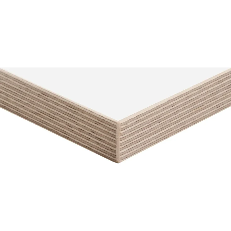 boho office® Schreibtischplatte, Tischplatte in Weiß - 120 x 80 cm - 25mm stark - Multiplexkante