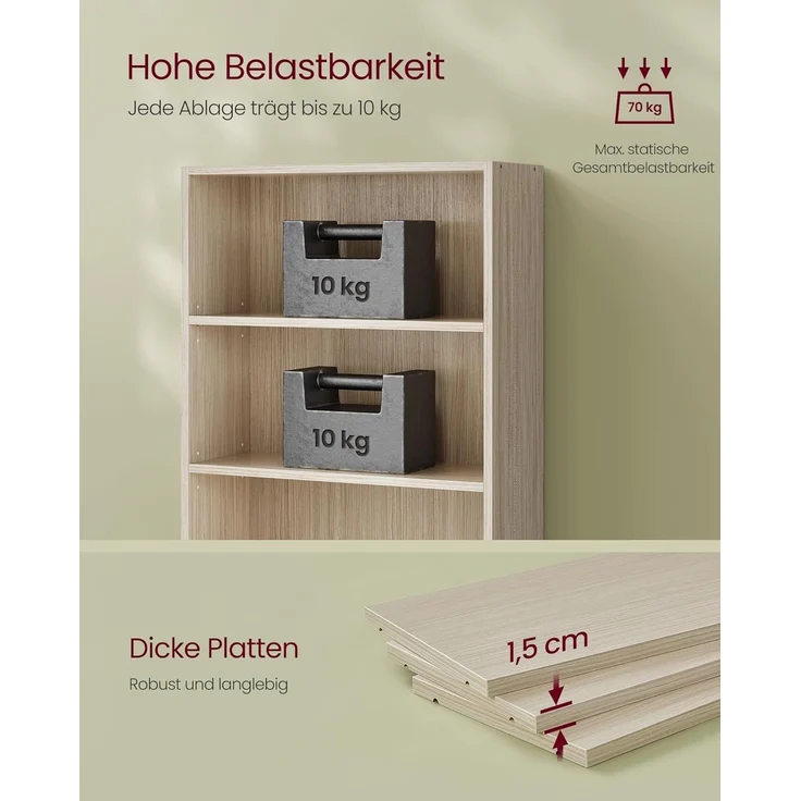 VASAGLE Bücherregal mit 6 Ebenen, für Wohnzimmer, Büro – Bild 7