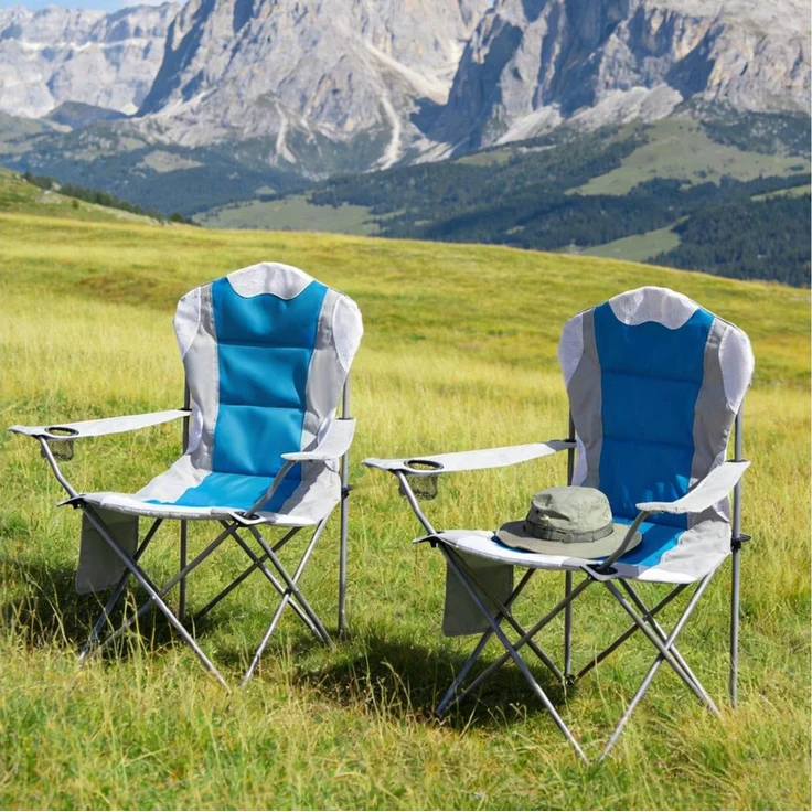 Mondeer Campingstuhl (2er Set) (2 St), Baumwollkissen tragbar – Bild 2