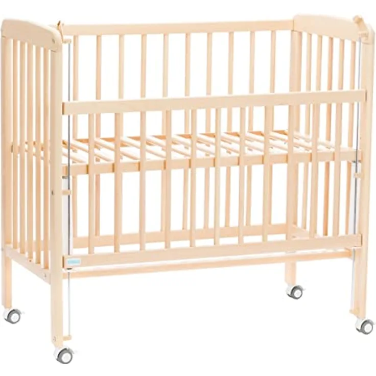 Fillikid 2in1 Beistellbett Nino, Höhenverstellbar von 48 bis 60 cm, aus Buchen-Massivholz, Natur