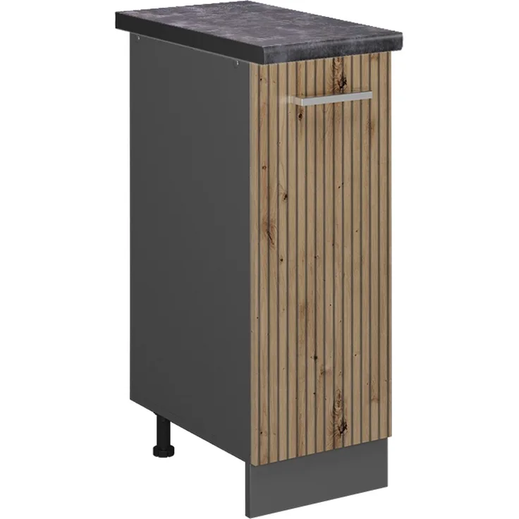 Apothekerschrank R-Line Artisan-Eiche 30 cm , AP Anthrazit Vicco