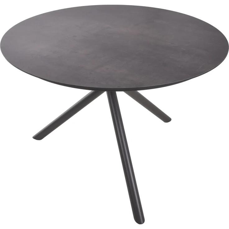 Gartentisch HEINZ rund - Laminat, Grau, 110 x 110 x 75 cm | Terrassentisch Wetterfest Outdoor Tisch – Bild 1