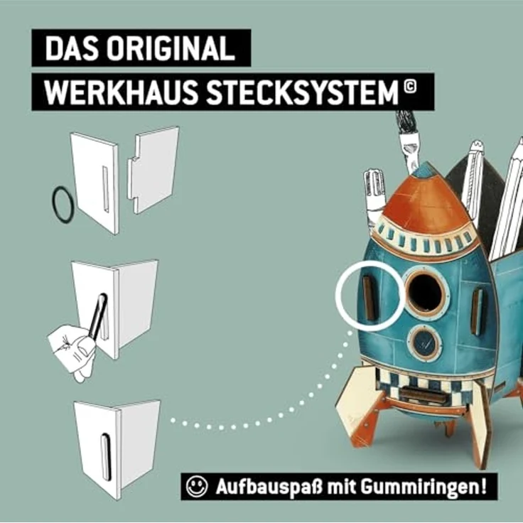 Werkhaus Stiftebox "Rakete" Stiftehalter Stifteköcher WE_2080 – Bild 6