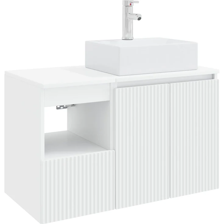 vidaXL Badezimmerschrank-Set 2 stk. Weiß 79,5 x 41 x 79,5 cm 3404054 – Bild 2