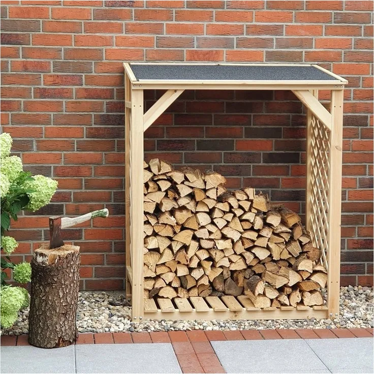 promadino Kaminholzregal Speyer, BxTxH:119,5x68x148 cm