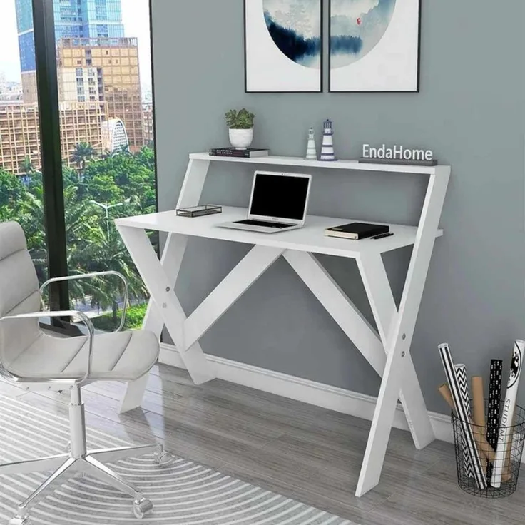 Skye Decor 'X - White' Schreibtisch, Weiß, 90 x 88 x 50 cm