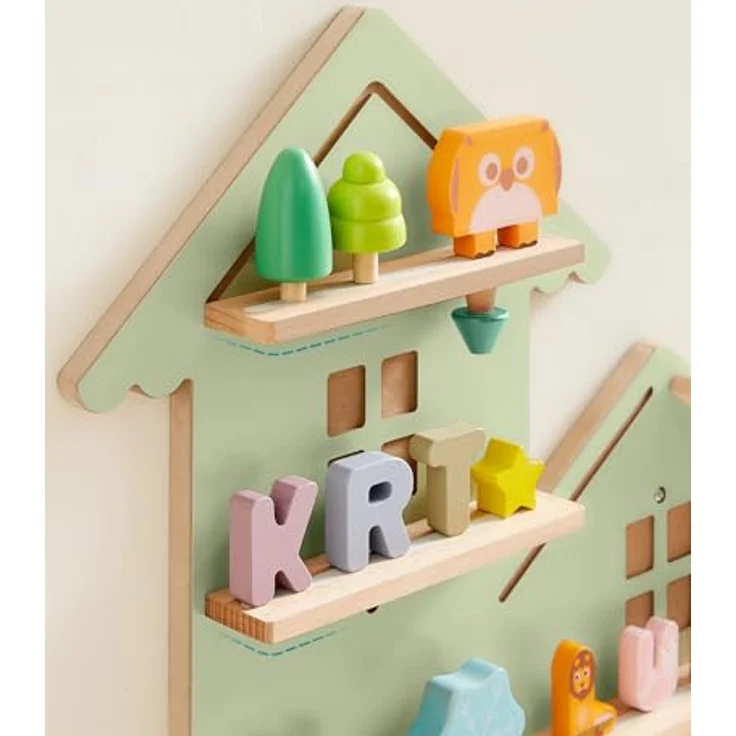 SONGMICS Regal für Toniebox, Wandregal für 35 Figuren, Kinderregal, einfache Montage, Kinderzimmer, Wohnzimmer, GKR801C10 – Bild 8