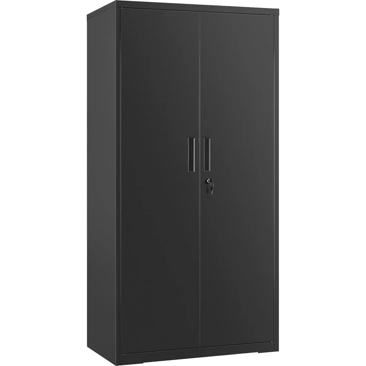 Songmics Aktenschrank mit 5 Ebenen, Stahl schwarz, 80 x 40 x 180 cm – Bild 5