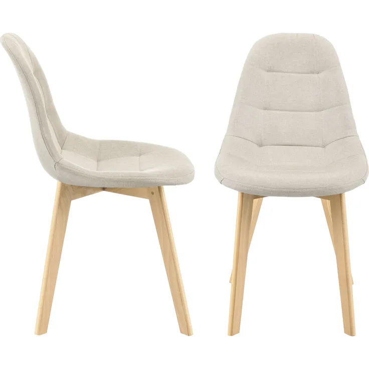 Esszimmerstuhl Kopparberg 2er-Set Beige en. casa
