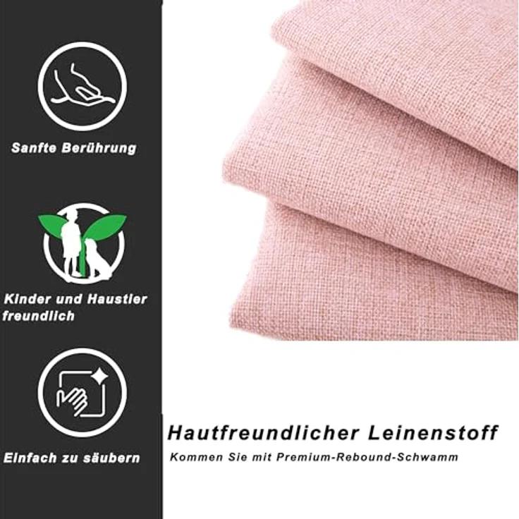 FAVSH Boxspringbett Einzelbett 90 x 200 cm - Hydraulisches Stauraumbett mit Lattenrost, Polsterbett mit Stauraum für Kinderbett Jugendbett mit Verstellbares Kopfteil, Leinen (Rosa) – Bild 3