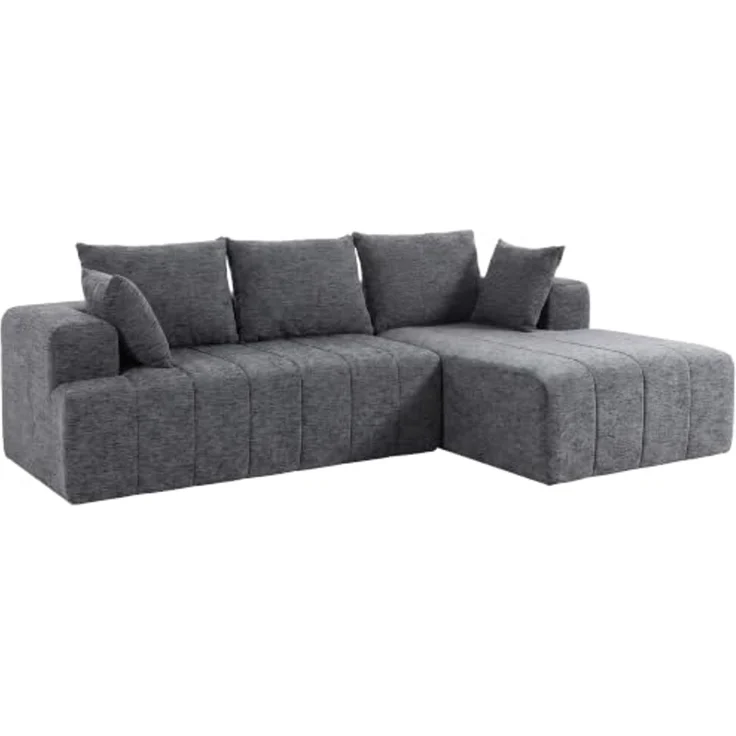 HOMCOM Ecksofa 3-Sitzer Sofa mit Ottomane, Set 1 Teile, wandelbar zum Schlafsofa, 360 kg belastbar – Bild 1