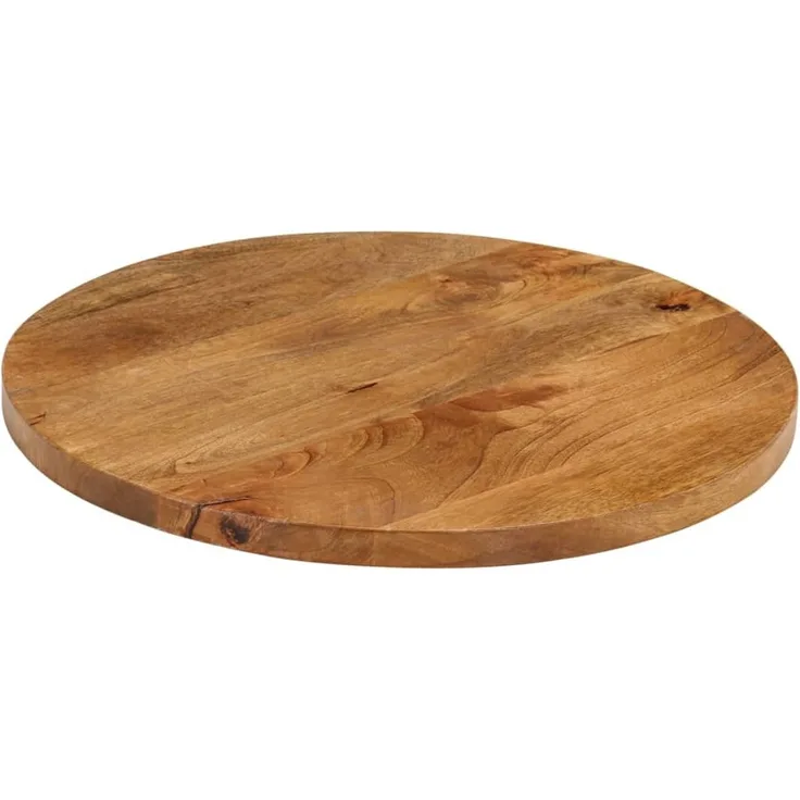 vidaXL Tischplatte Ø 50x2,5 cm Rund Massivholz Mango 370072