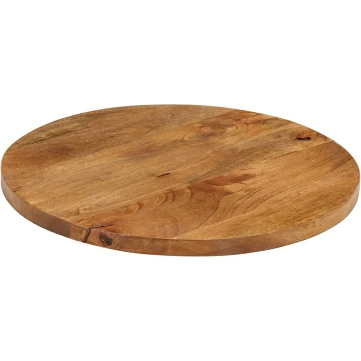 vidaXL Tischplatte Ø 50x2,5 cm Rund Massivholz Mango 370072 – Bild 1