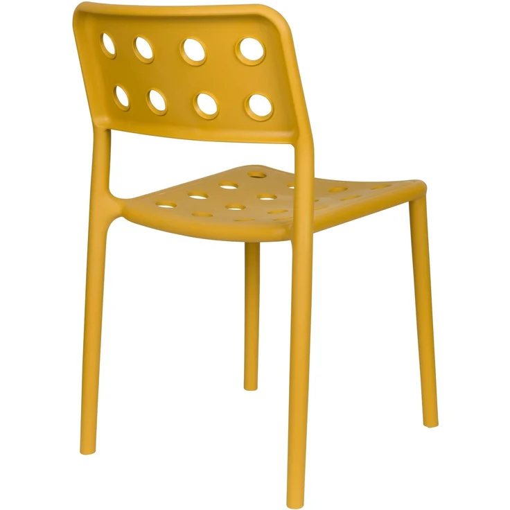 Gartenstuhl Serra im 4er-Set, Ochre-Gelb aus wetterfestem Kunststoff 42x53x80 cm – Bild 5