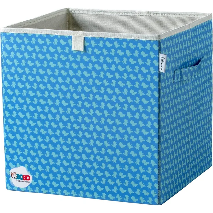 LIFENEY meets Bobo Siebenschläfer Aufbewahrungsbox mit Streuprint für Kinder - Box mit dem beliebten Siebenschläfer zum Verstauen von Spielzeug - 33 x 33 x 33 cm passend für klassische Würfelregale – Bild 1