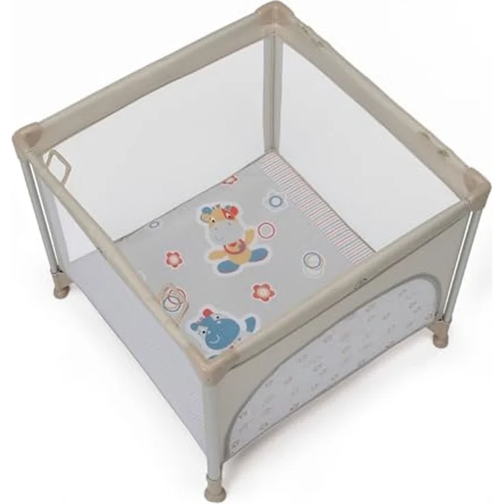 Foppapedretti Faltbares Laufgitter Jubox, für Kinder von der Geburt bis 36 Monate, tragbar mit Tasche, gepolsterte Matte, geschützte Ecken mit Bezug, 93 x 93 x 78 cm, Circus – Bild 6