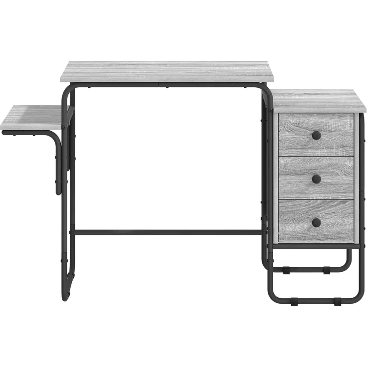vidaXL Schreibtisch mit Stauraum Sonoma-Grau 120 x 50 x 75 cm 8007999 – Bild 4