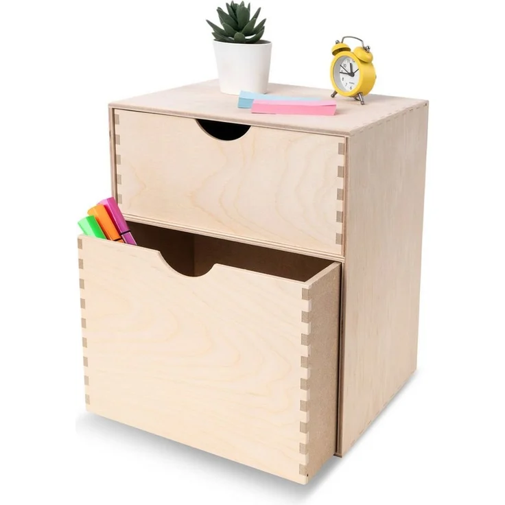 Creative Deco Schubladenbox Schubladenelement Mini-Kommode für Kleinigkeiten aus Birkensperrholz, (2-St) – Bild 1