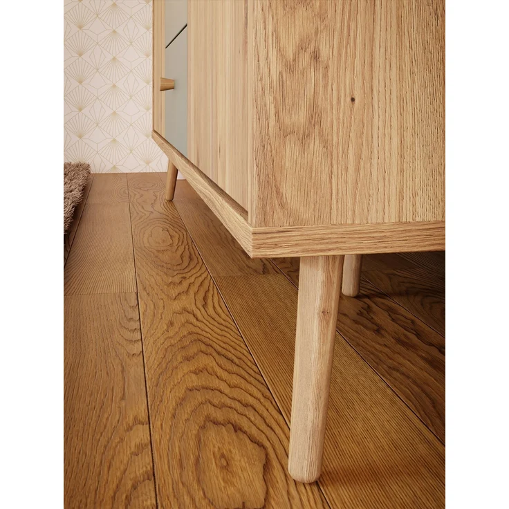 Drehtürenschrank >WHENUA< in Mauvella Eiche/ Salbei - 154,2x201,5x52,2cm (BxHxT) – Bild 4