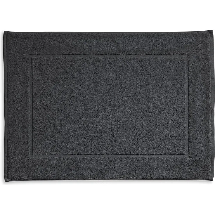Kela Badvorleger Ladessa, 50x70 cm, 100% Baumwolle, Granitgrau, waschbar bei 60° C, für Fußbodenheizung geeignet, 23314
