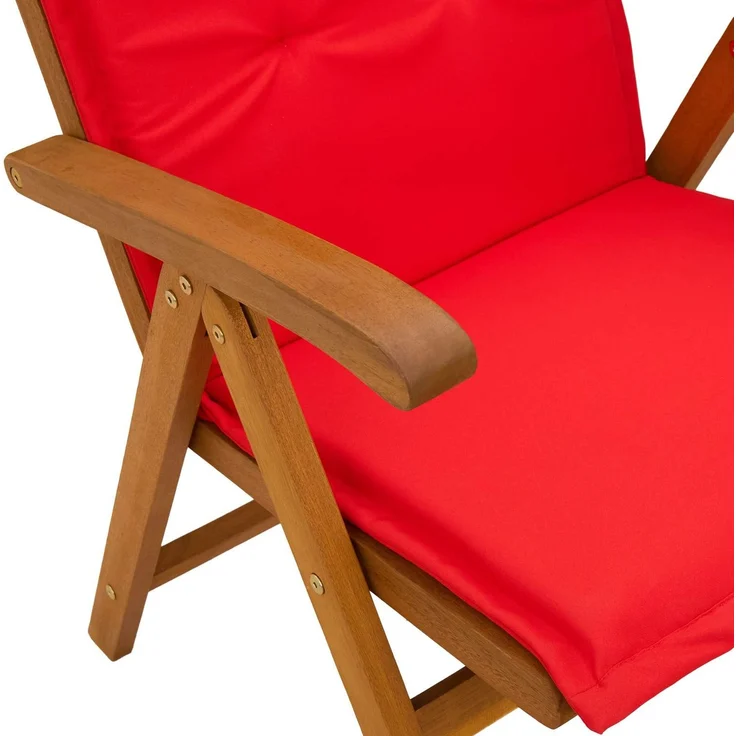 vidaXL Liegestühle für den Garten 4 stk. Natur Massivholz Akazie 3434468 – Bild 4