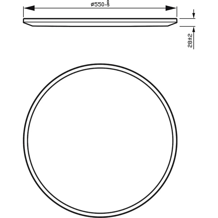 Philips Superslim CL550 Ceiling lamp Ø550 mm LED 36W 2700K SceneSwitch IP20 White – Bild 6