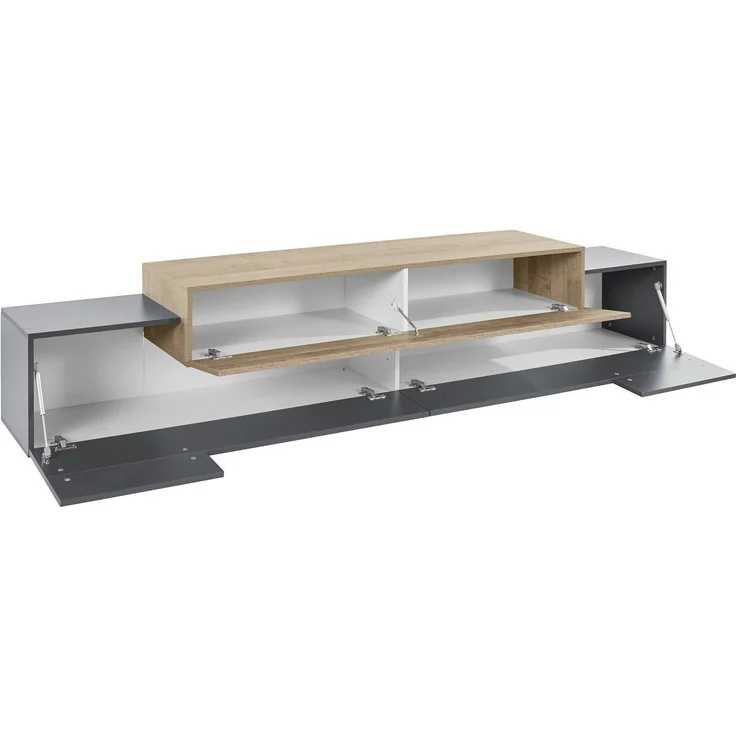 Lowboard >Corona< (BxHxT: 240x51,6x45 cm) in anthrazit matt/Oak – Bild 2