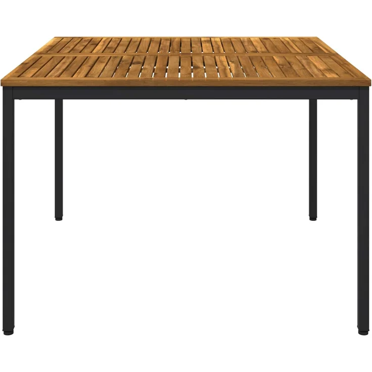 vidaXL Gartentisch NAARDEN Natürlich und Schwarz 110 x 108,5 x 75 cm 901316 – Bild 4